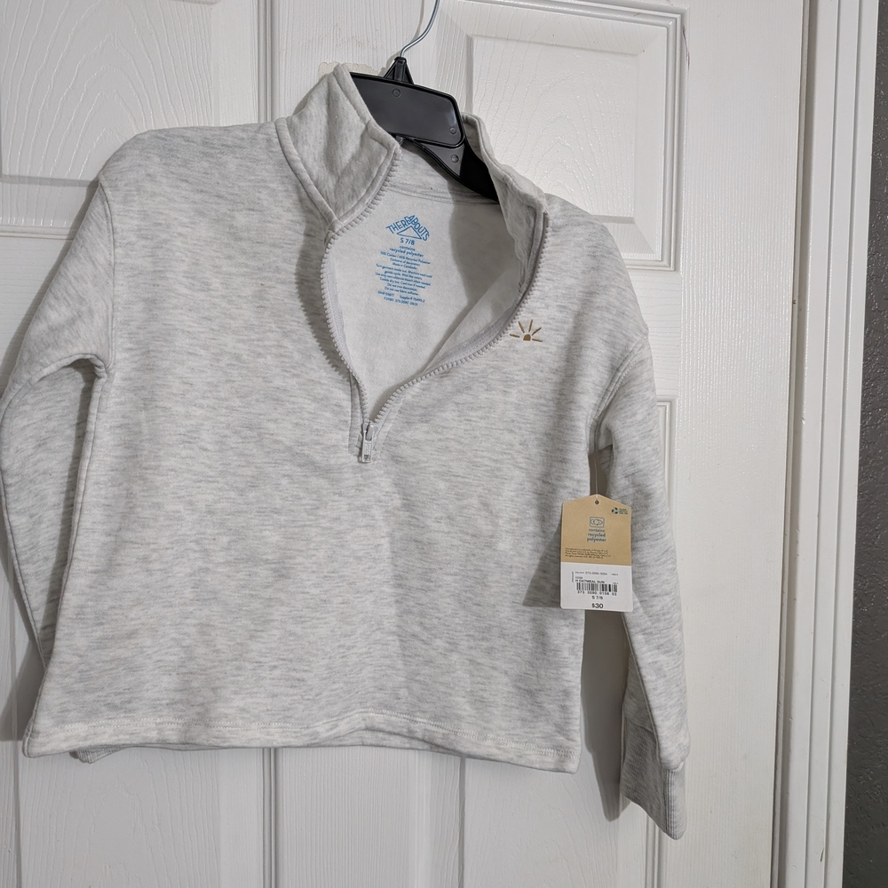 Adidas Light Gray Quarter-Zip Pullover